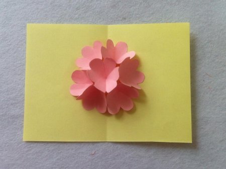 Объемная открытка цветы