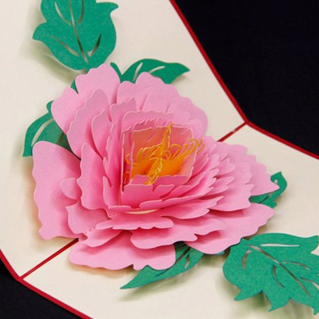 Объемная открытка цветы