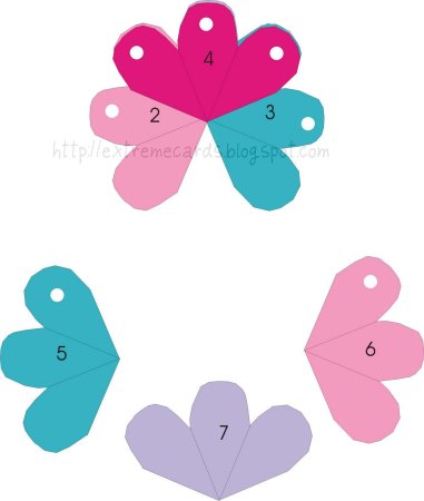 Объемная открытка с цветами пошагово