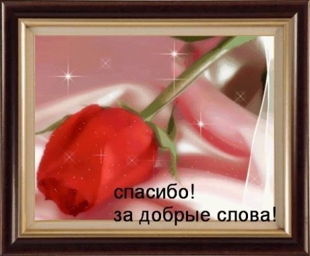 Спасибо за добрые слова