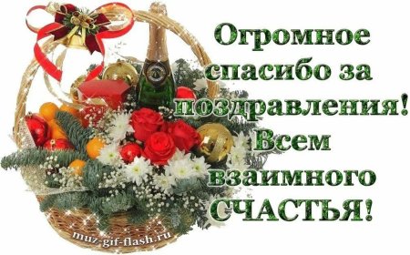 Спасибо всем за поздравления