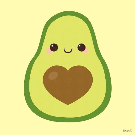 Милые рисунки лёгкие авокадо