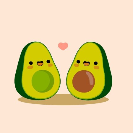 Авокадо мультяшное