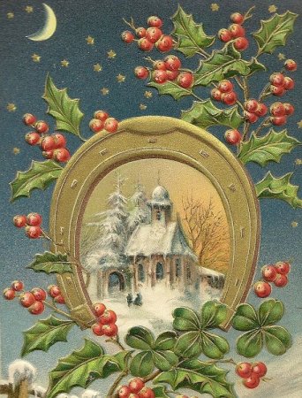 Merry Christmas старые открытки