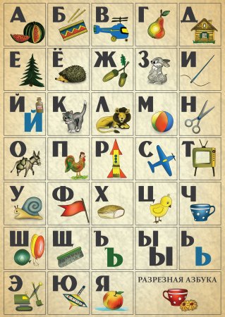 Разрезная Азбука настенная