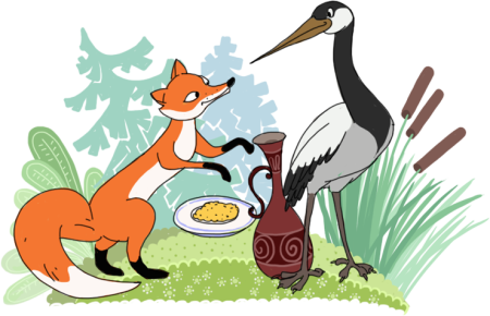 Мультфильм лиса и журавль Союзмультфильм