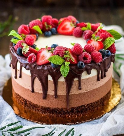 Муссовый торт 3 шоколада