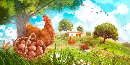 Фон курочки