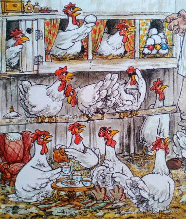 Курица карикатура