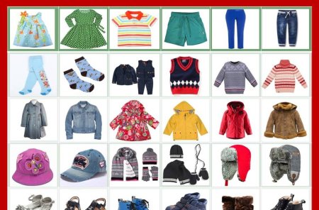 Одежда карточки для детей