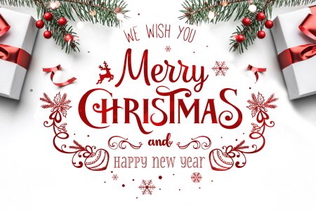 Поздравительная открытка Merry Christmas and Happy New Year