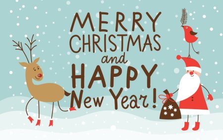 Merry Christmas and Happy New year открытки