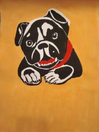 Собака Булька толстой