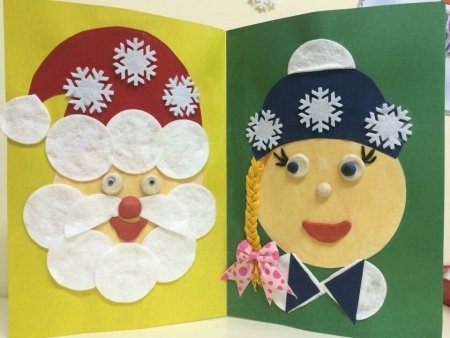 Аппликация на новый год в детский сад