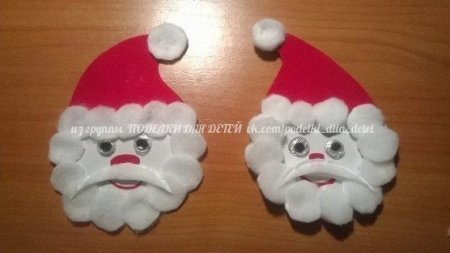 Дед Мороз из ватных дисков
