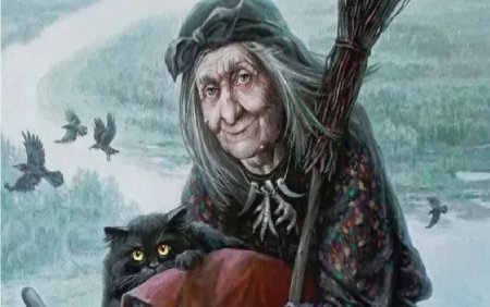 Баба Яга в ступе