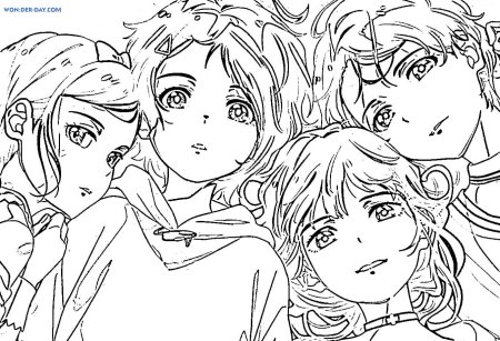 Раскраска Постер аниме