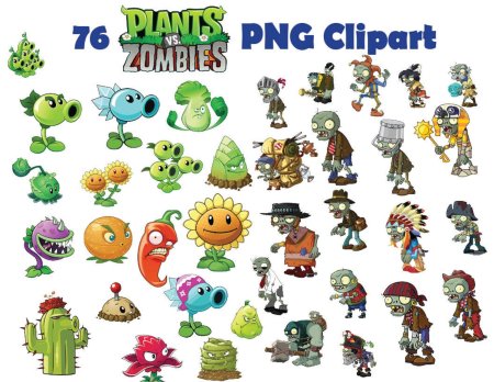 Plants vs Zombies картинки для печати