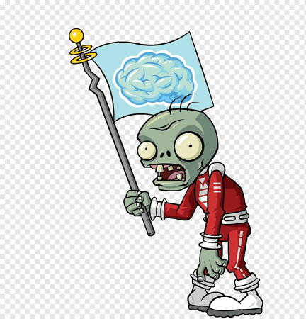 Растения против зомби 2 зомби с флагом