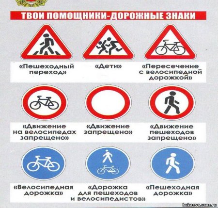 Знаки дорожной безопасности