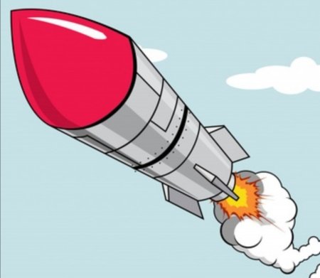 Старт ракеты мультяшной