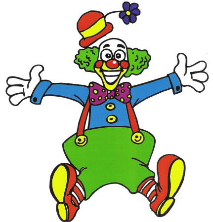 Зеленый клоун для детей