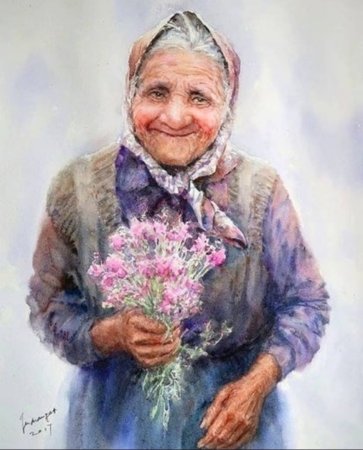 Старушка картина