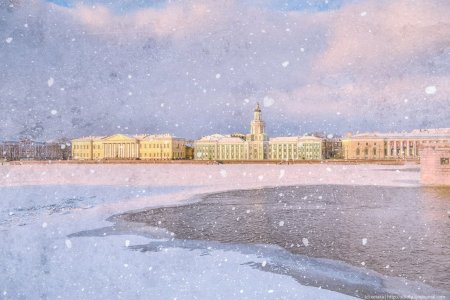 Санкт-Петербург снег