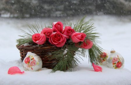 Зимний букет цветов