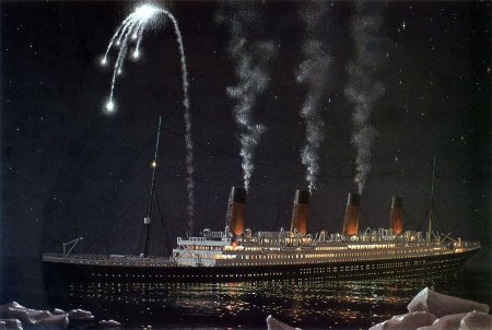 Титаник тонет 1912