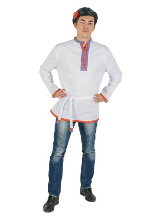 Мужская льняная косоворотка