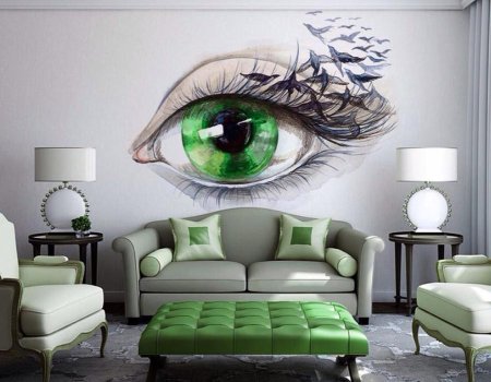 Необычные фотообои в интерьере