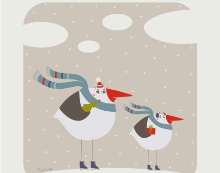 Стилизованные новогодние открытки