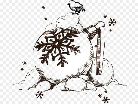 Новогодняя Графика черно белая