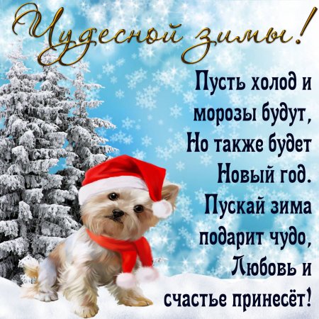 Зимние открытки с пожеланиями