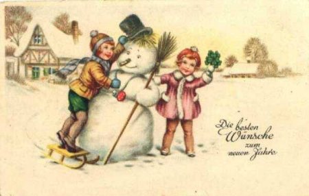 Немецкие открытки с новым годом
