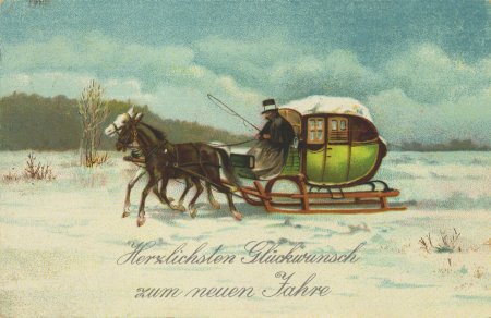 Самые первые новогодние открытки