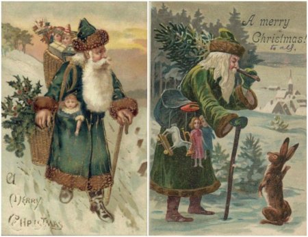 Новогодние открытки прошлых веков