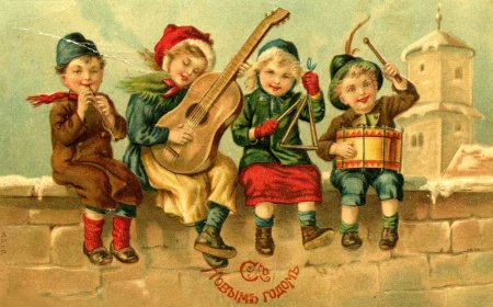 Рождественская открытка 19 век