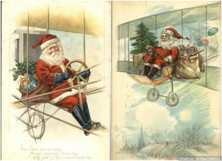 Новогодние открытки прошлого века