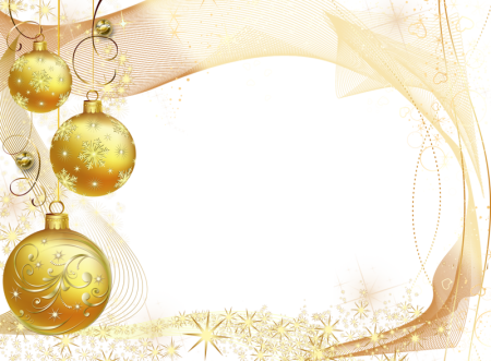 Золотая Новогодняя рамка