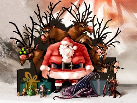 Прикольный новогодний арт