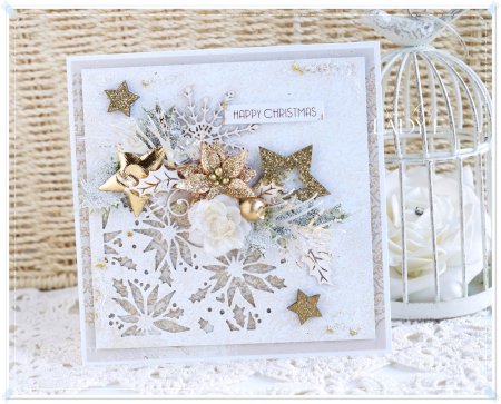 Новогодняя открытка в винтажном стиле