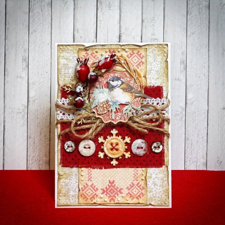 Новогодние открытки Скрапбукинг