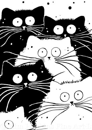 Рисунки кошек прикольные