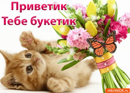 Приветик от меня букетик