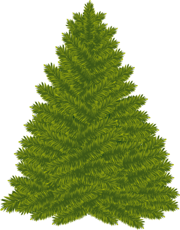 Елочка на прозрачном фоне
