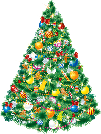 Елочка на прозрачном фоне