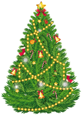 Елочка на прозрачном фоне