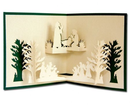 Объемная открытка Рождество